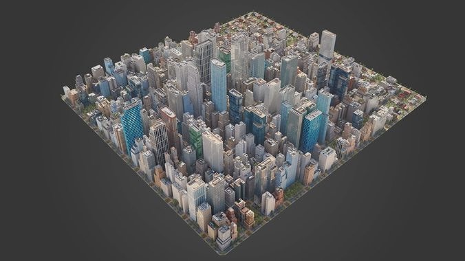 City S6-v1 MAYA Low-poly 3D model 5