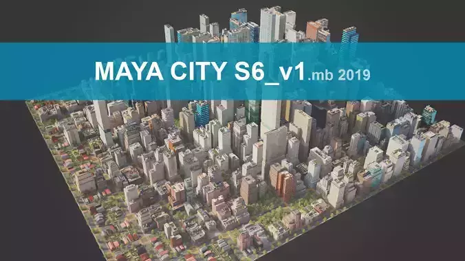 City S6-v1 MAYA Low-poly 3D model