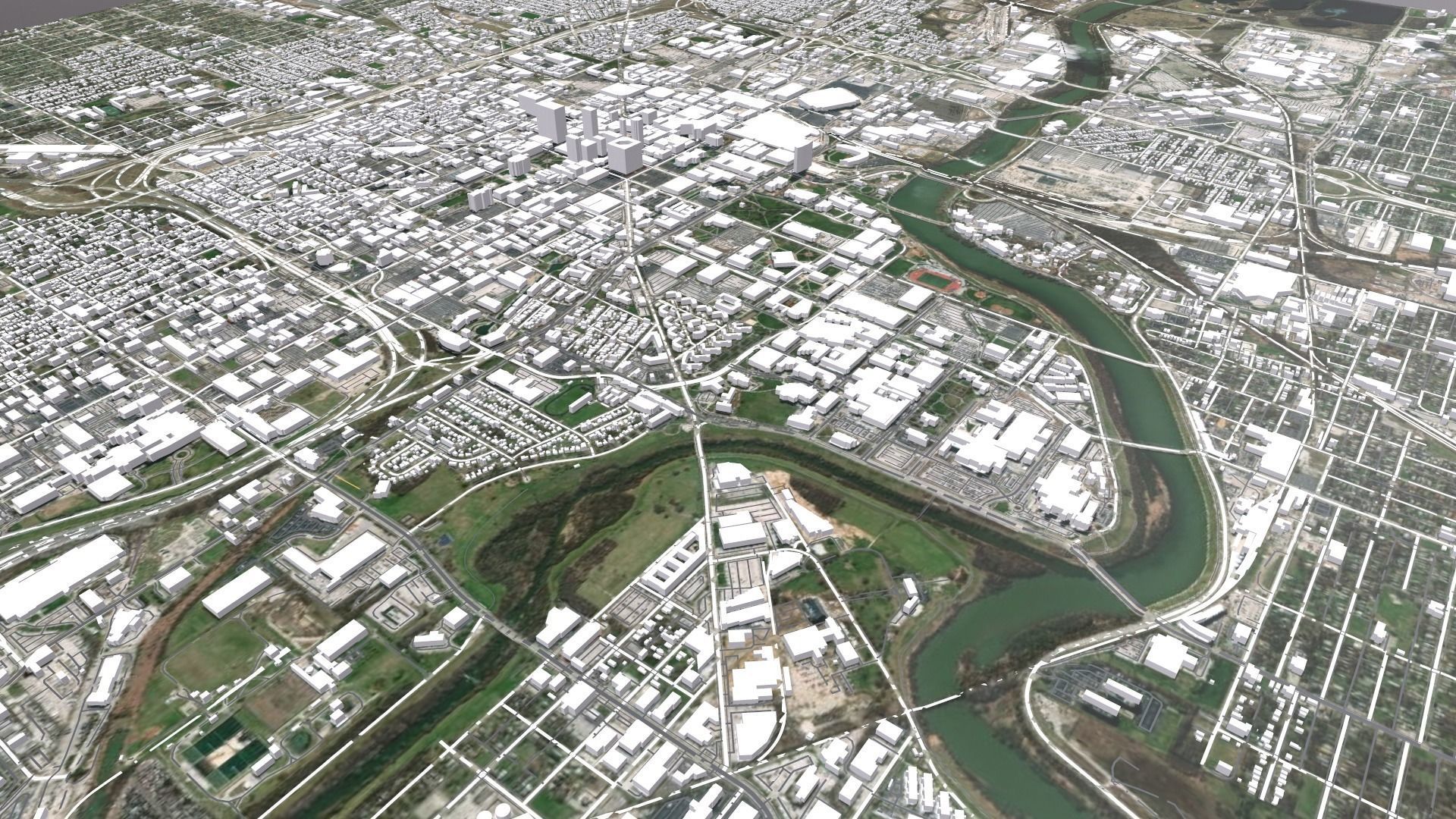 Cityscape Indianapolis USA 3D model_10