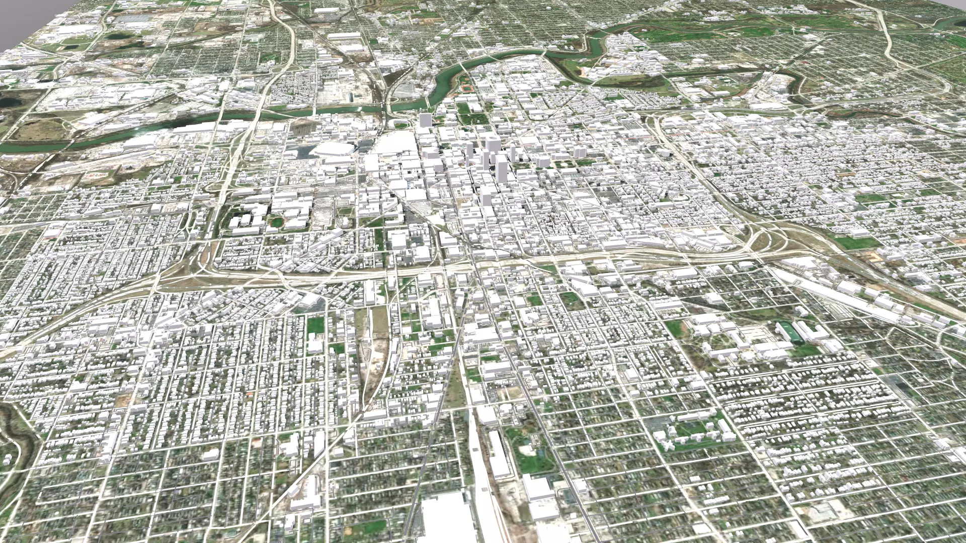 Cityscape Indianapolis USA 3D model_0
