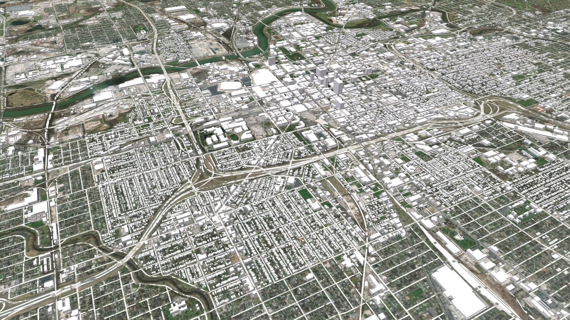Cityscape Indianapolis USA 3D model_7