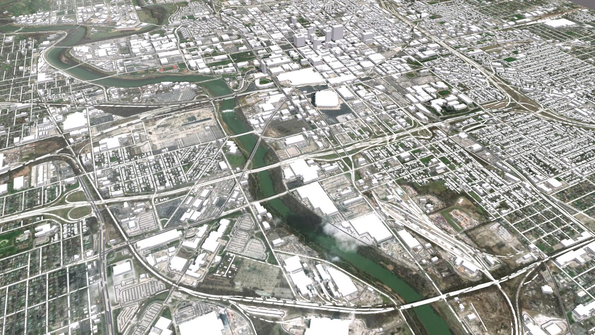 Cityscape Indianapolis USA 3D model_11