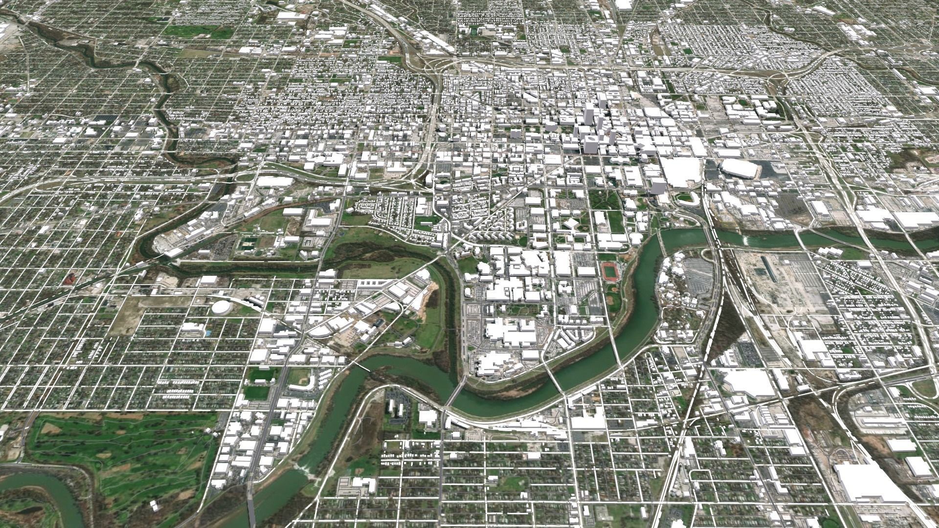Cityscape Indianapolis USA 3D model_6