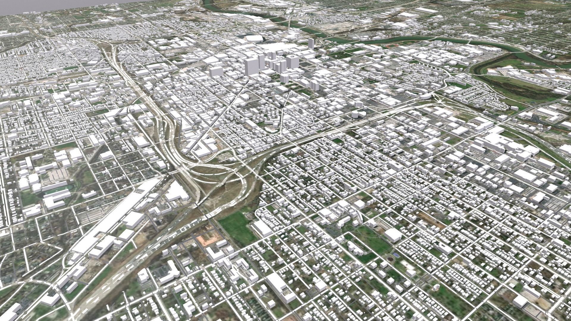 Cityscape Indianapolis USA 3D model_9