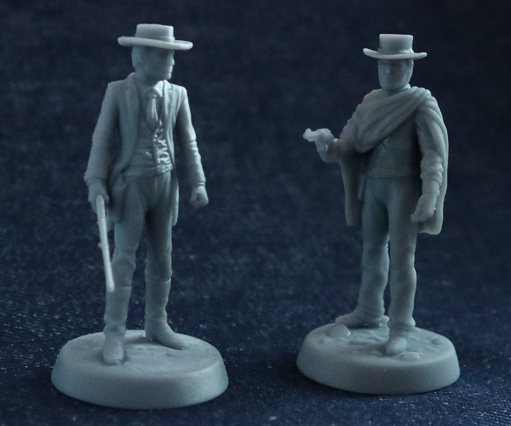 The Bad two figurines with guns and hats 3D print model_4