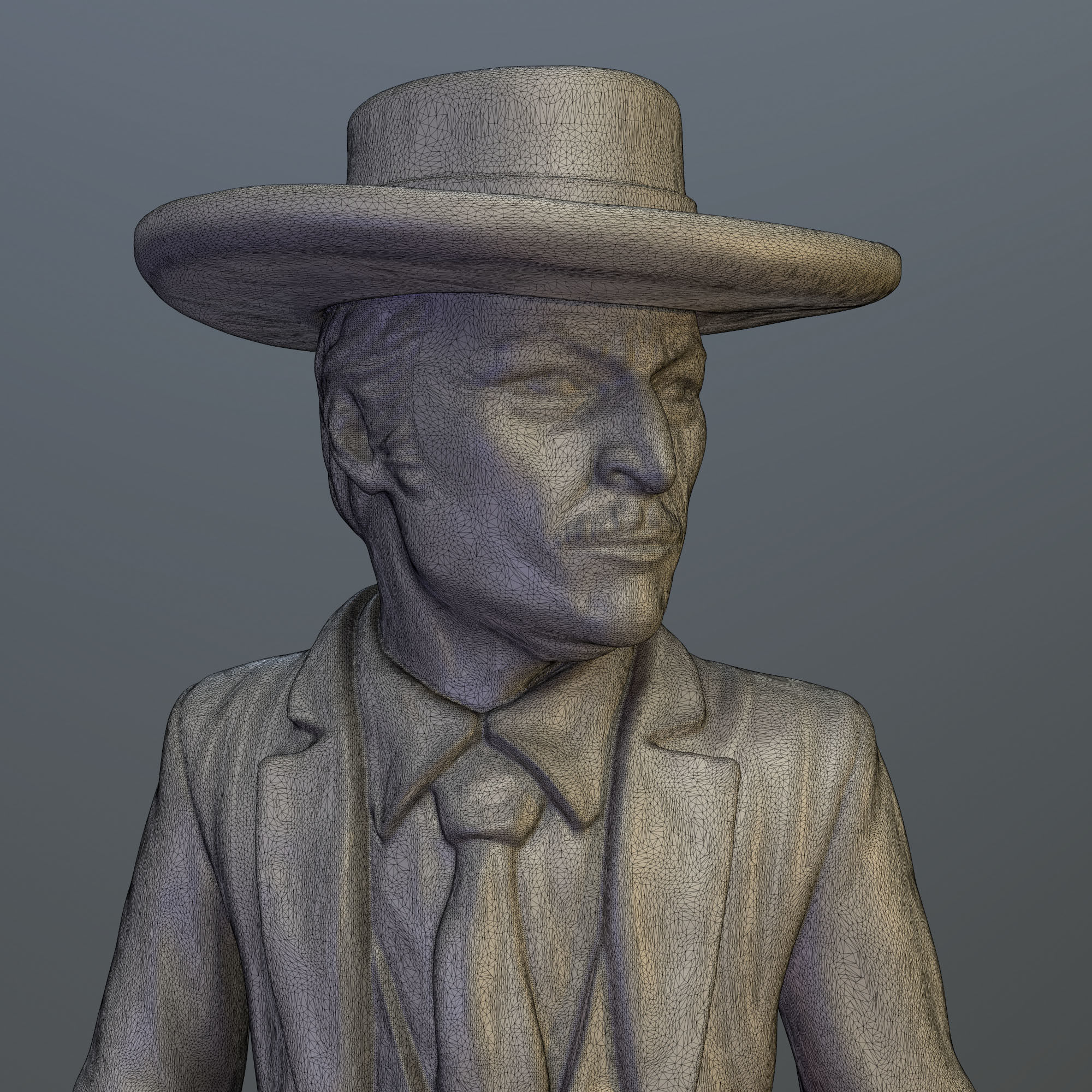 The Bad two figurines with guns and hats 3D print model_3