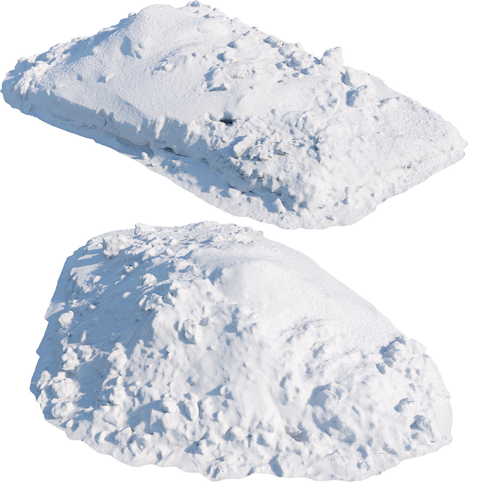 Ultra realistic a Pile of snow 3D model_2