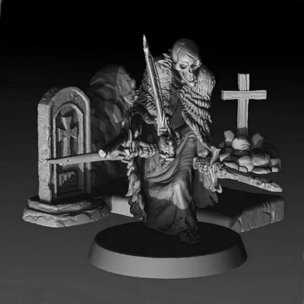 SKELETON OF 4 SWORDS 3D print model_0