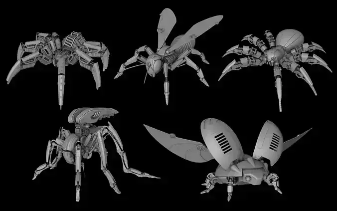 Robot insects pack 3D print model