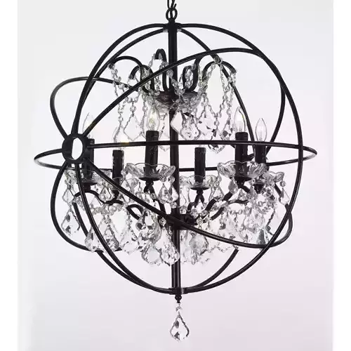 Calderdale 6-Light Unique  Statement Globe Chandelier 