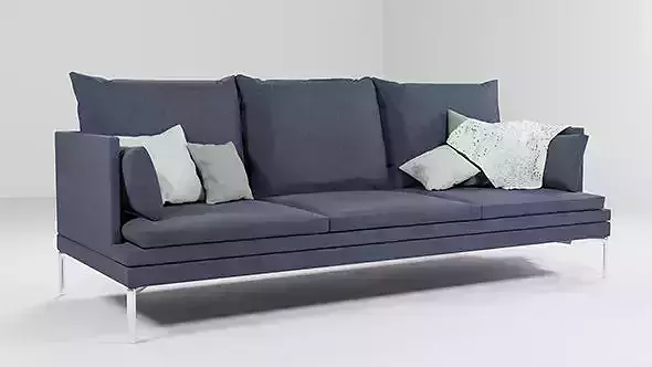 modern blue sofa