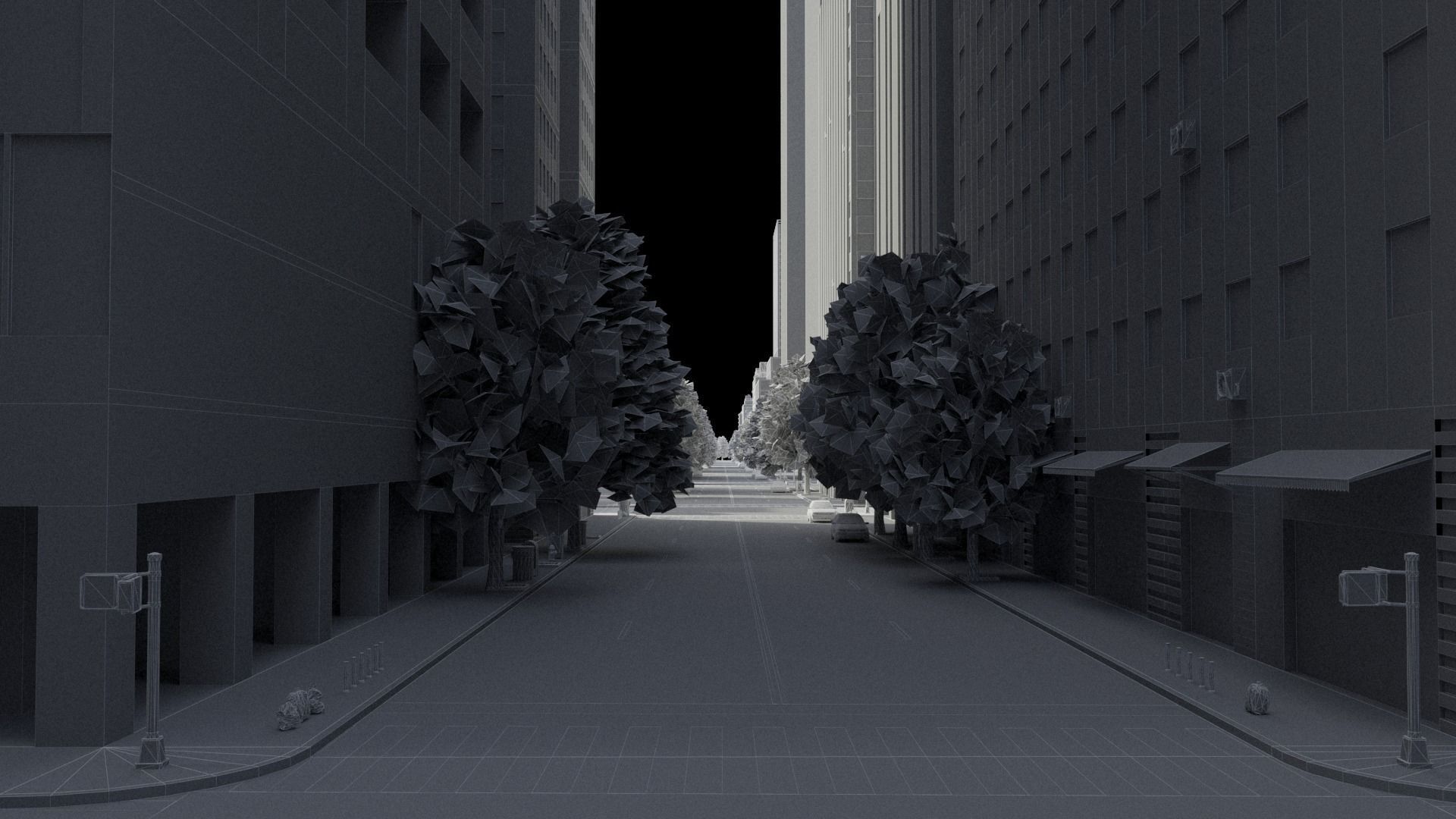 Realistic City S6-v2 MAYA Low-poly 3D model_43