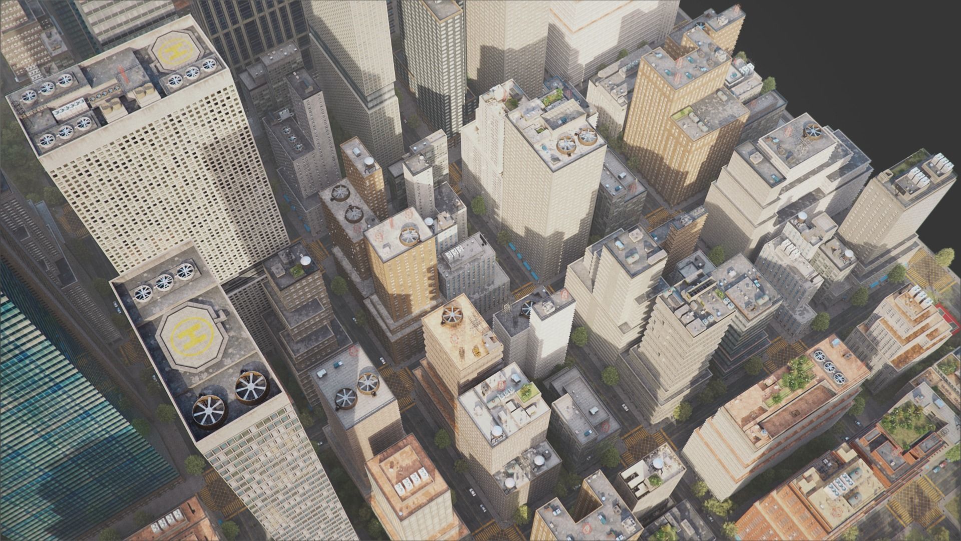 Realistic City S6-v2 MAYA Low-poly 3D model_22