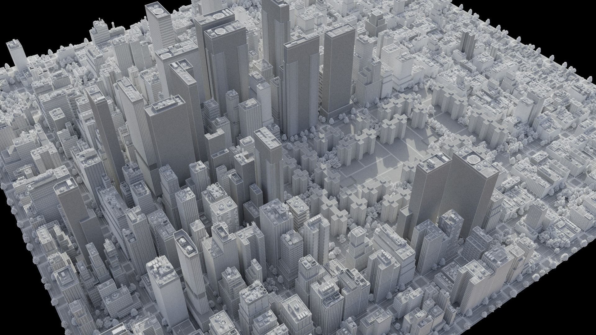 Realistic City S6-v2 MAYA Low-poly 3D model_40