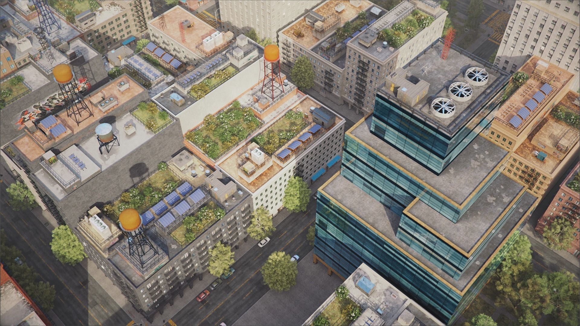 Realistic City S6-v2 MAYA Low-poly 3D model_20