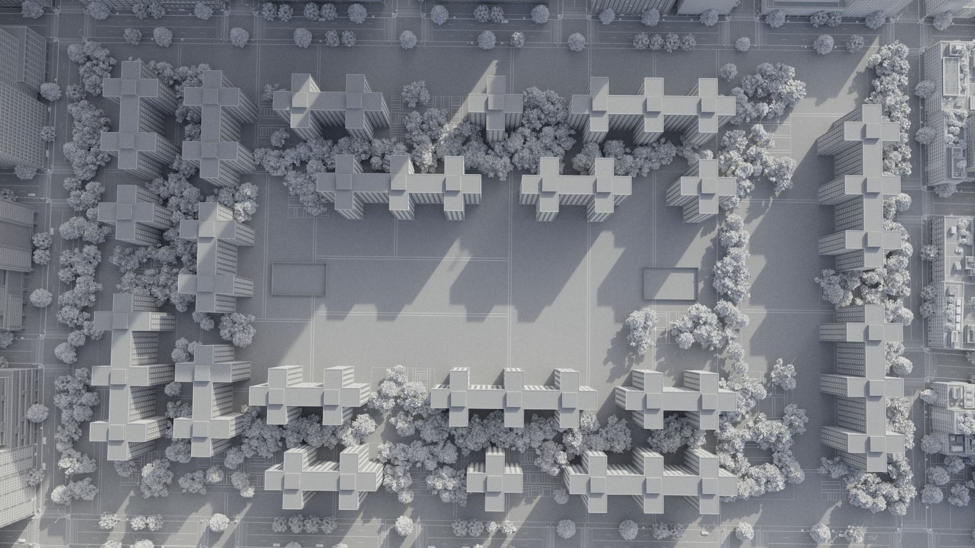 Realistic City S6-v2 MAYA Low-poly 3D model_36