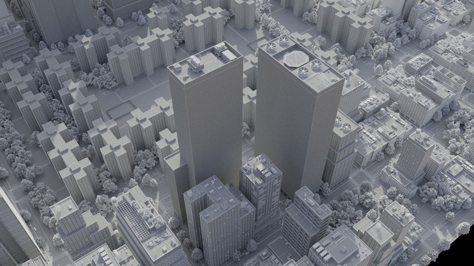 Realistic City S6-v2 MAYA Low-poly 3D model_49