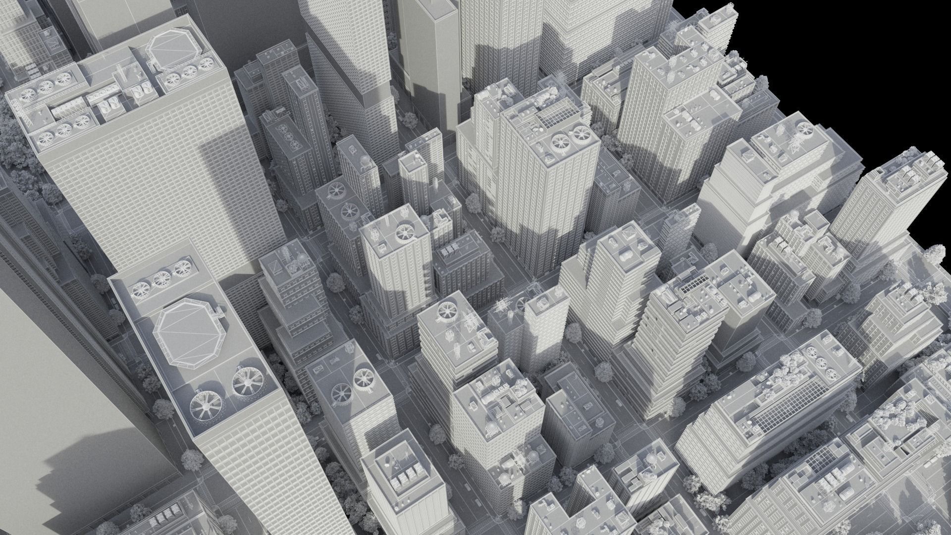 Realistic City S6-v2 MAYA Low-poly 3D model_42