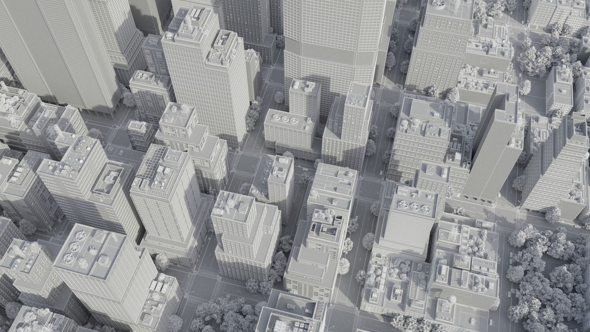 Realistic City S6-v2 MAYA Low-poly 3D model_41