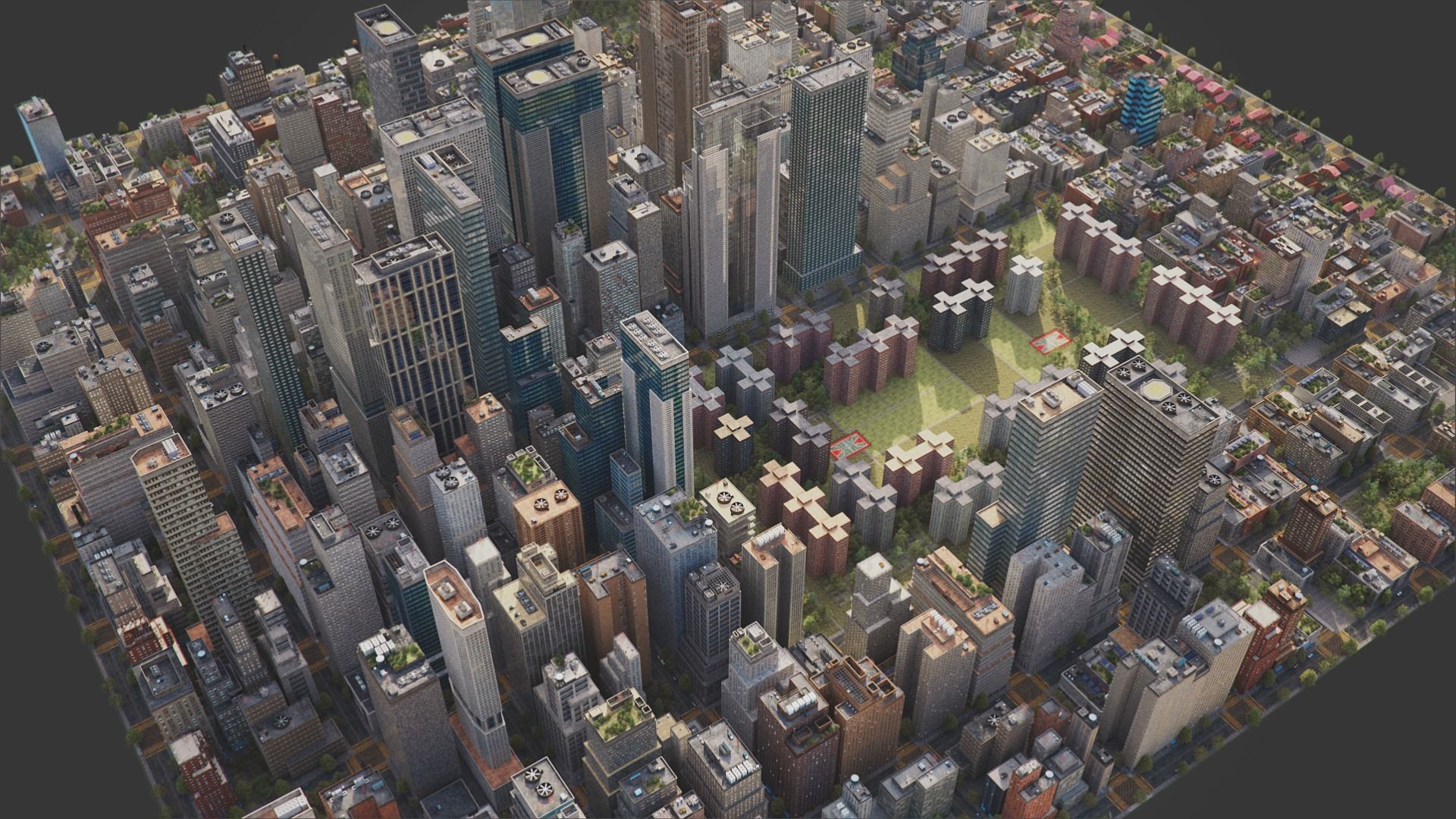 Realistic City S6-v2 MAYA Low-poly 3D model_8