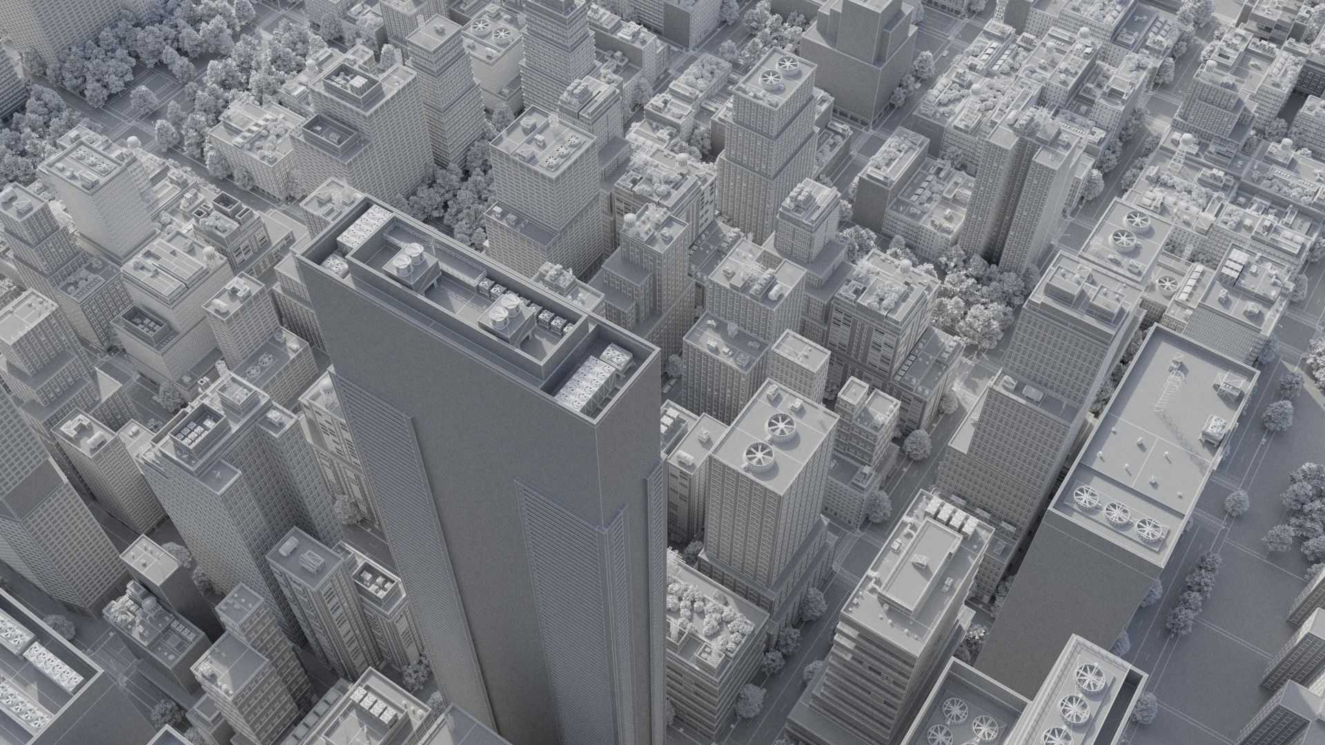 Realistic City S6-v2 MAYA Low-poly 3D model_52