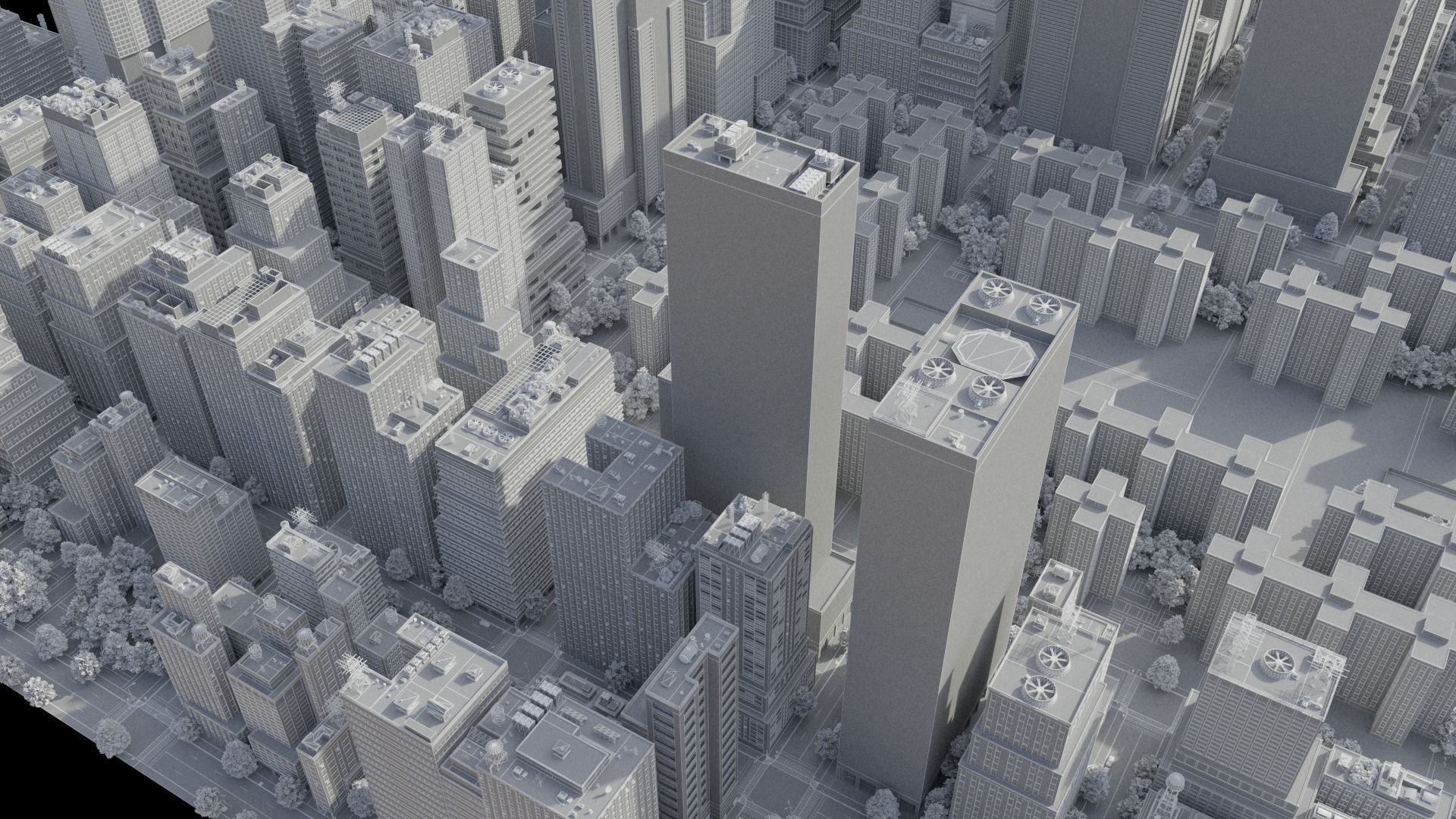 Realistic City S6-v2 MAYA Low-poly 3D model_48