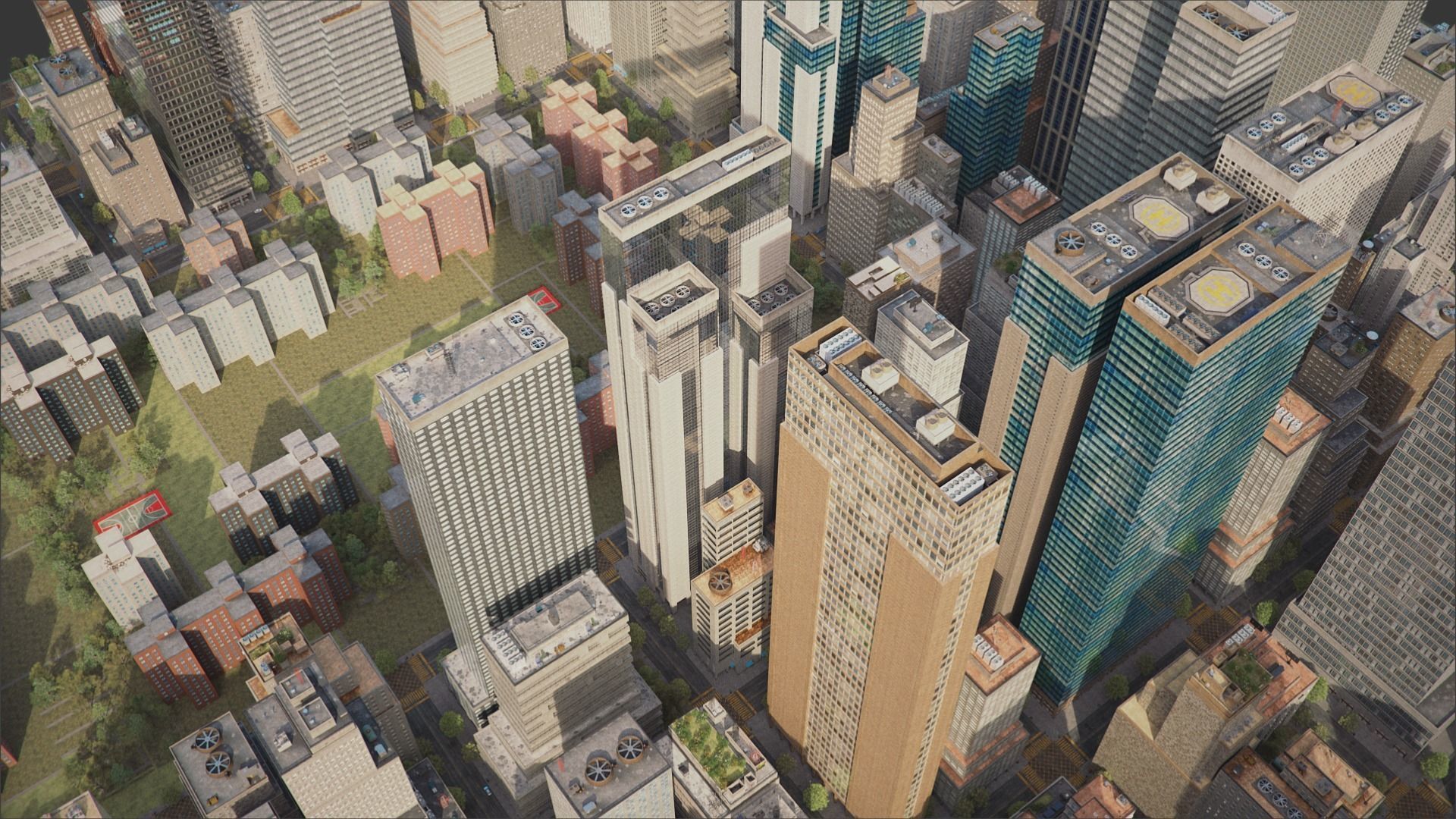 Realistic City S6-v2 MAYA Low-poly 3D model_10