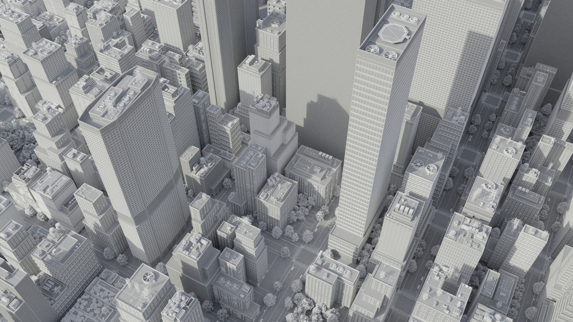 Realistic City S6-v2 MAYA Low-poly 3D model_35