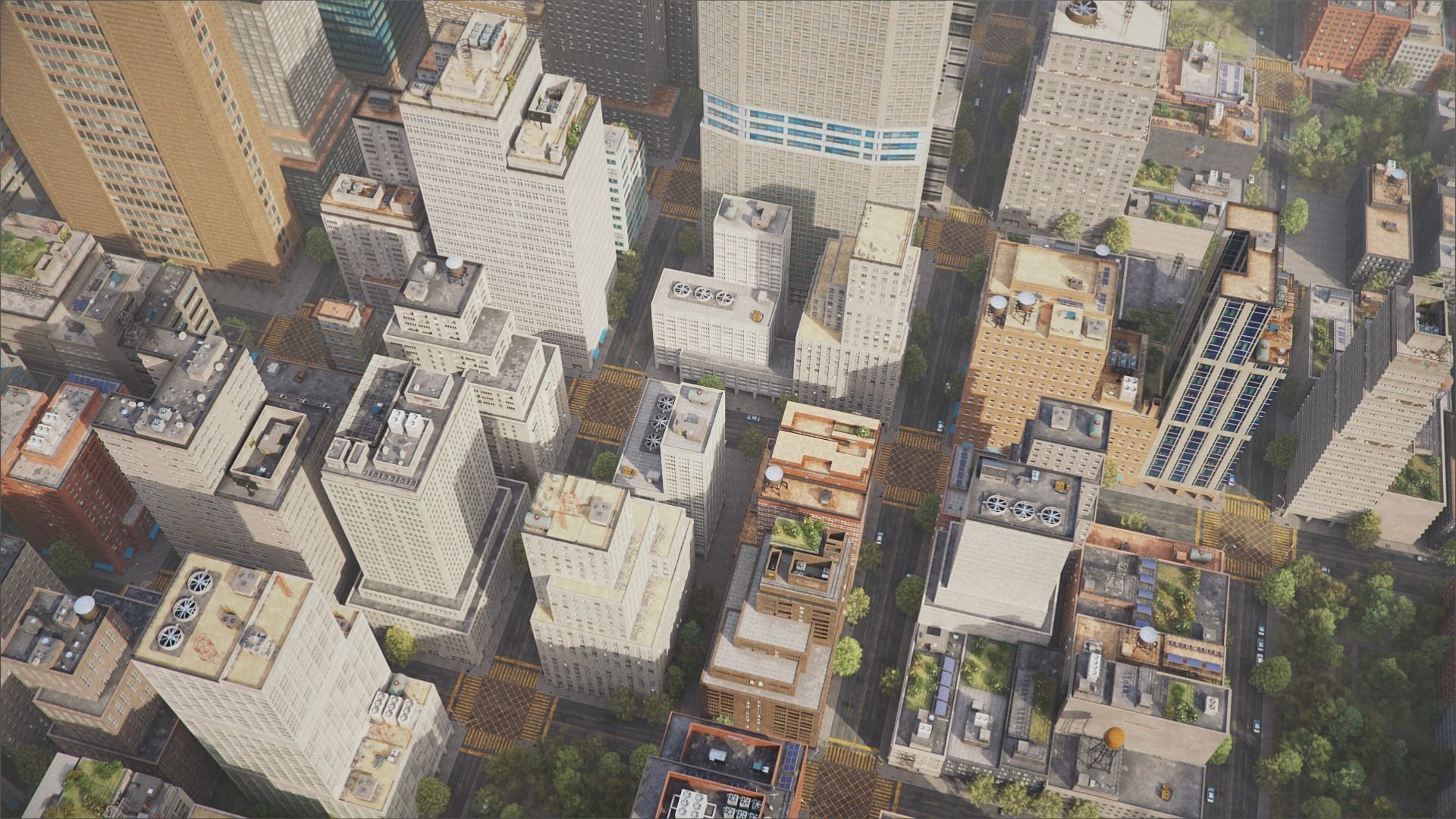 Realistic City S6-v2 MAYA Low-poly 3D model_21