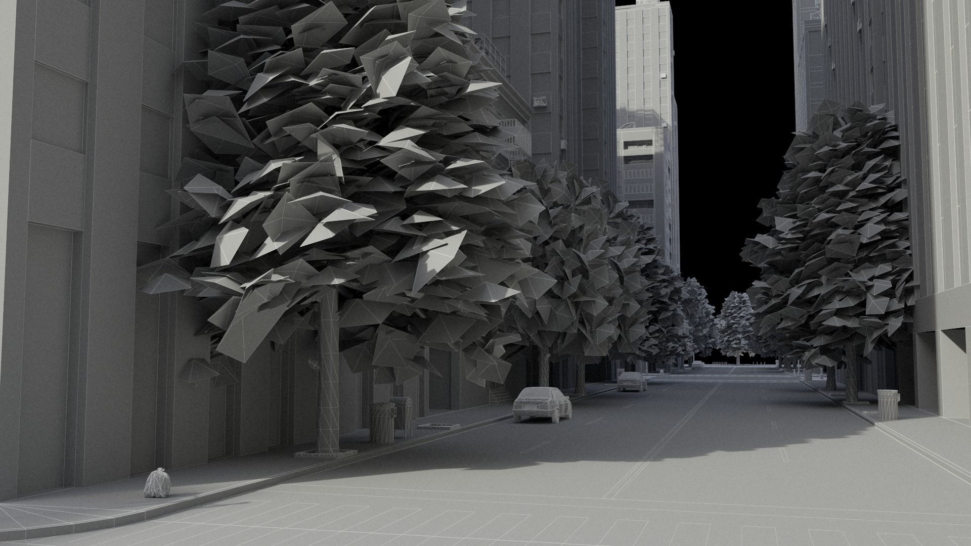 Realistic City S6-v2 MAYA Low-poly 3D model_47