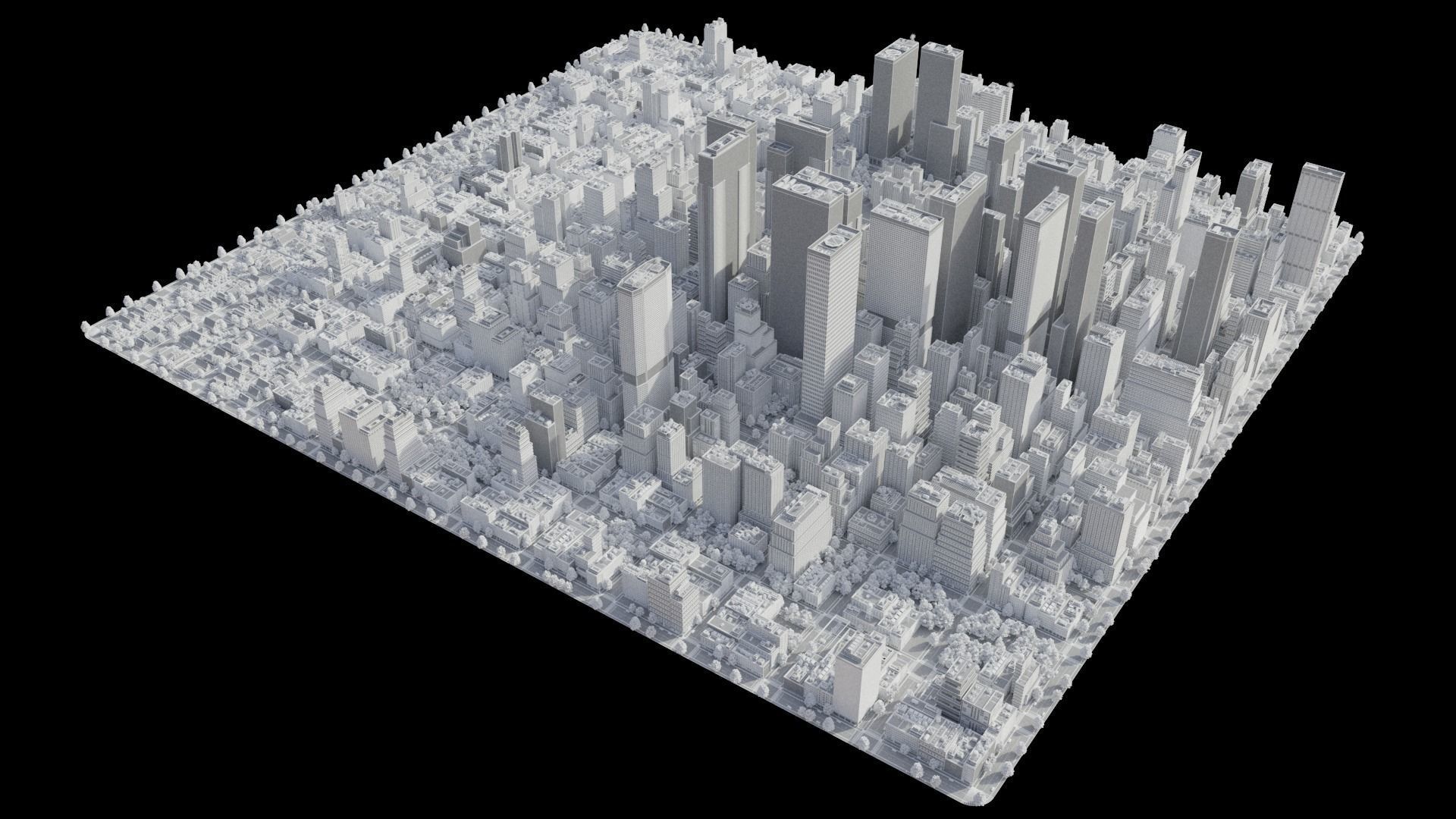 Realistic City S6-v2 MAYA Low-poly 3D model_30
