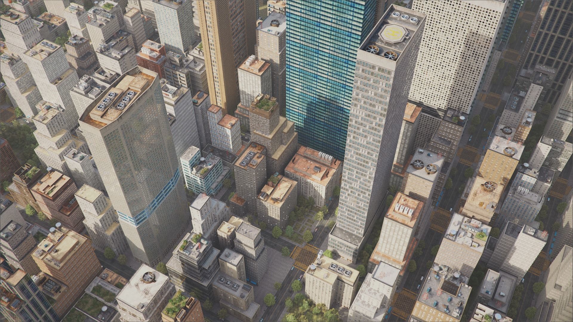 Realistic City S6-v2 MAYA Low-poly 3D model_11