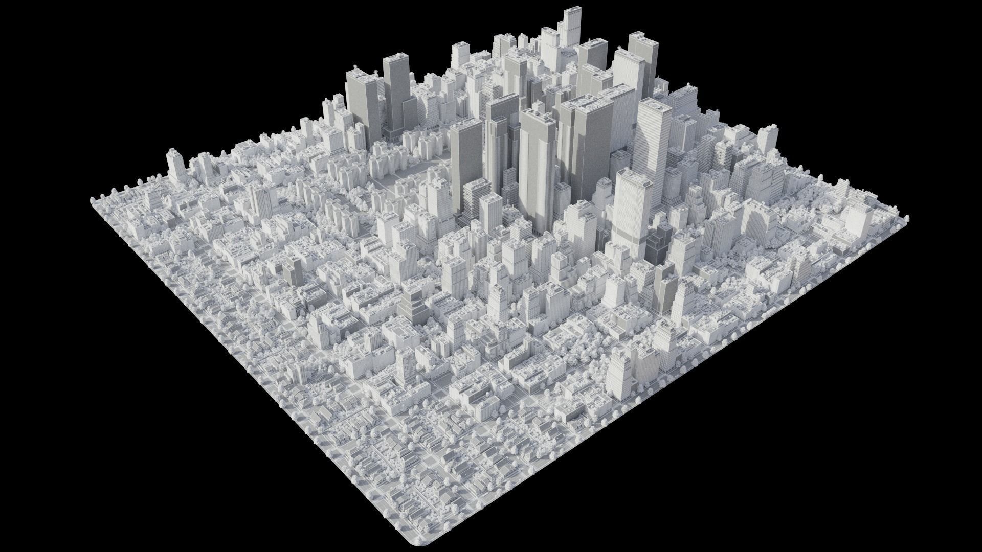 Realistic City S6-v2 MAYA Low-poly 3D model_28
