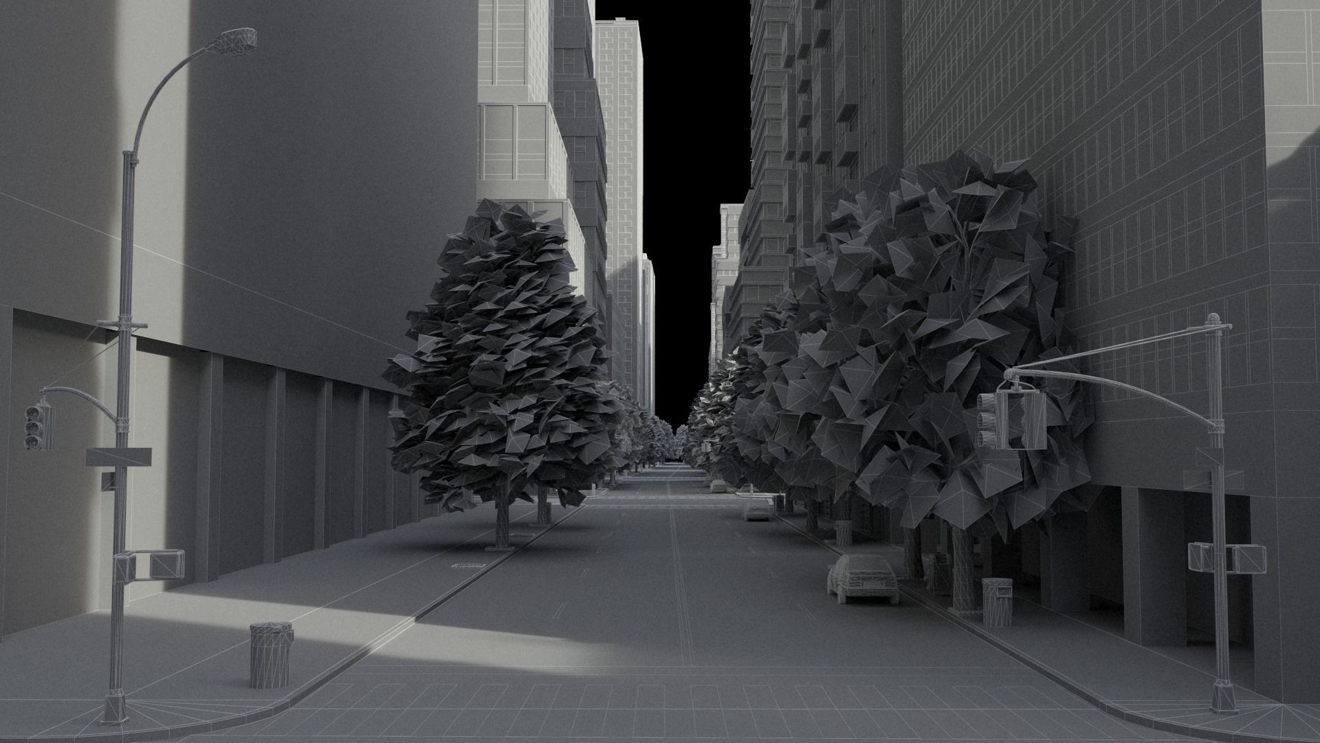 Realistic City S6-v2 MAYA Low-poly 3D model_46