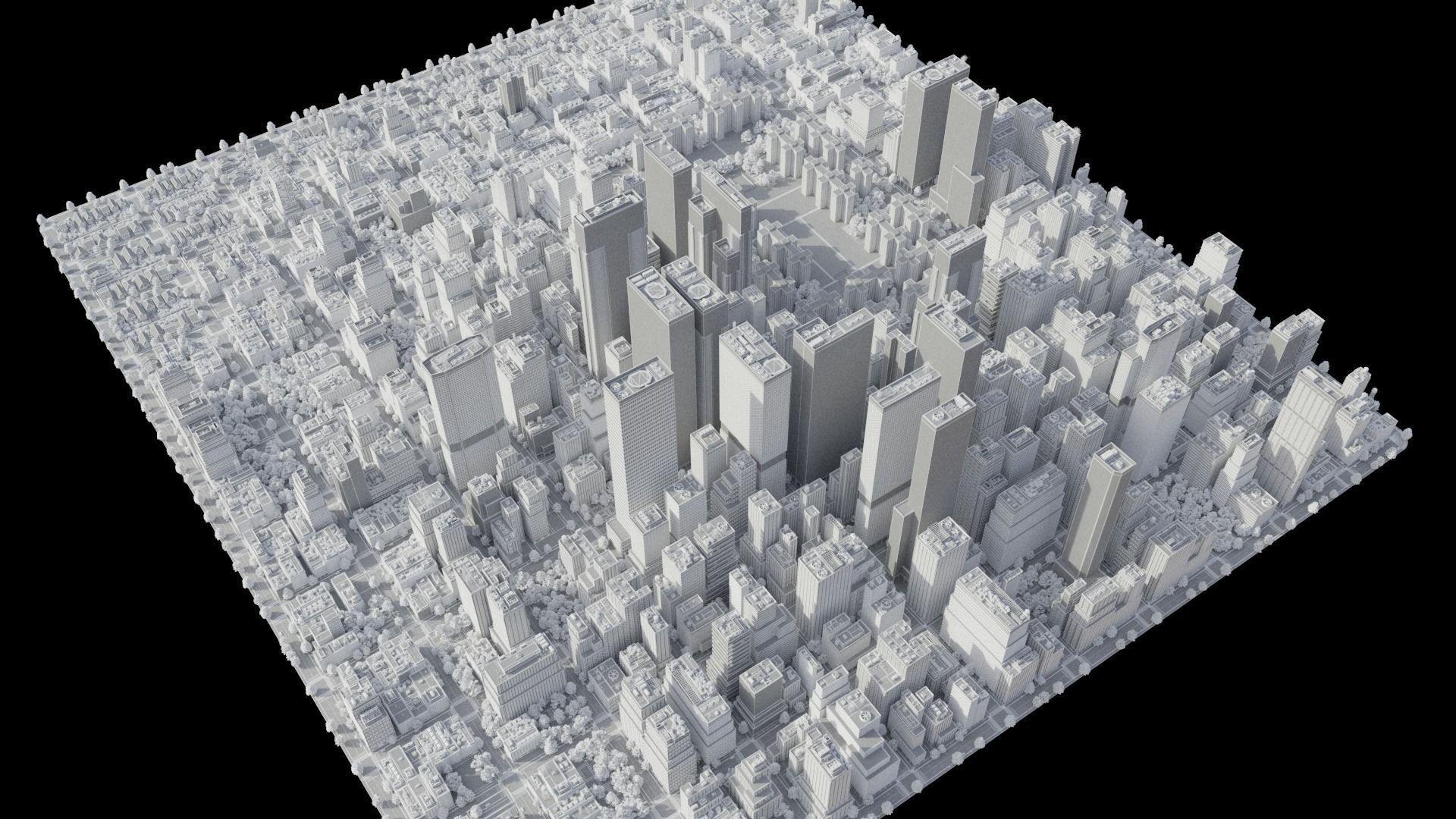 Realistic City S6-v2 MAYA Low-poly 3D model_31