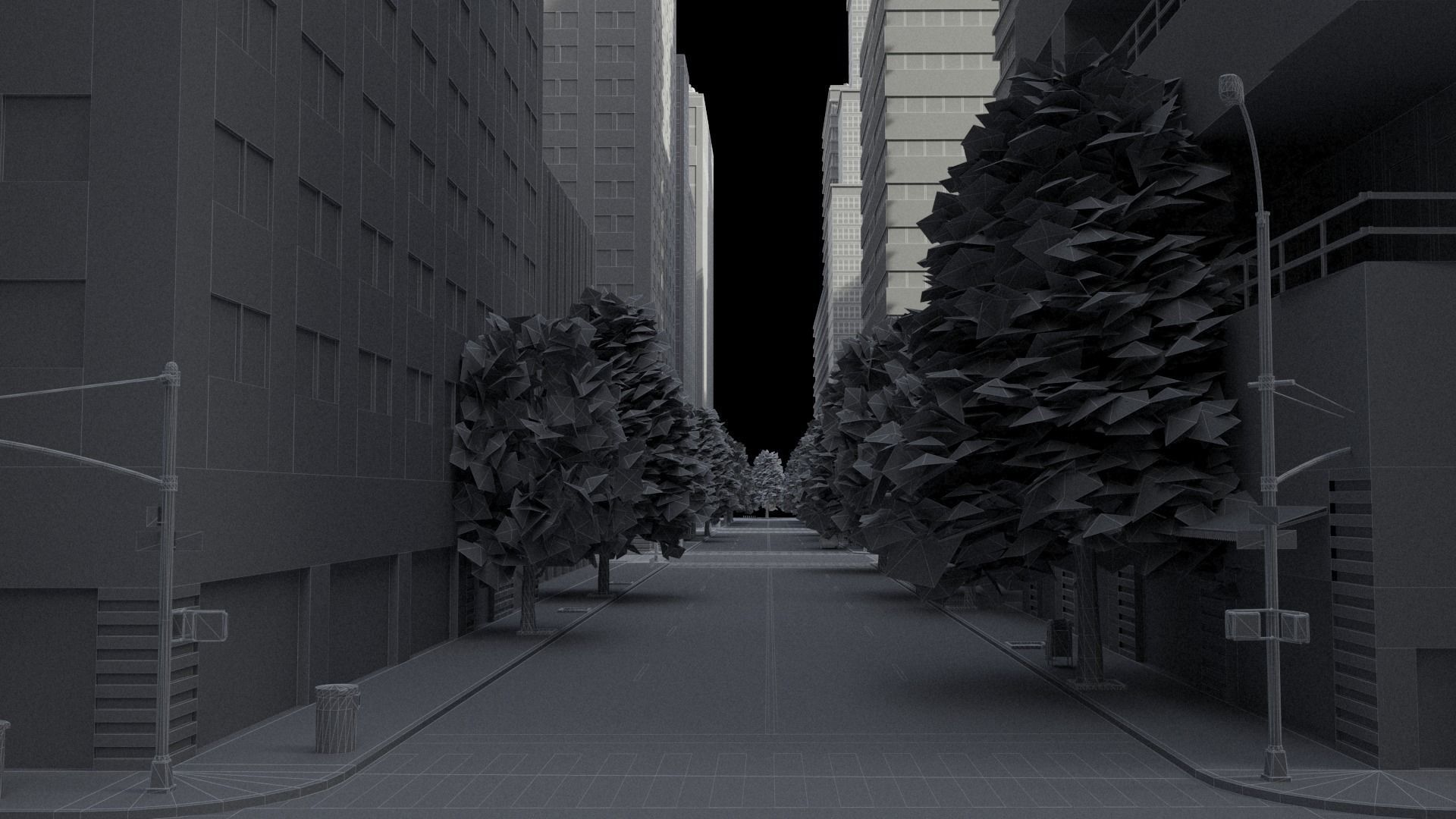 Realistic City S6-v2 MAYA Low-poly 3D model_44