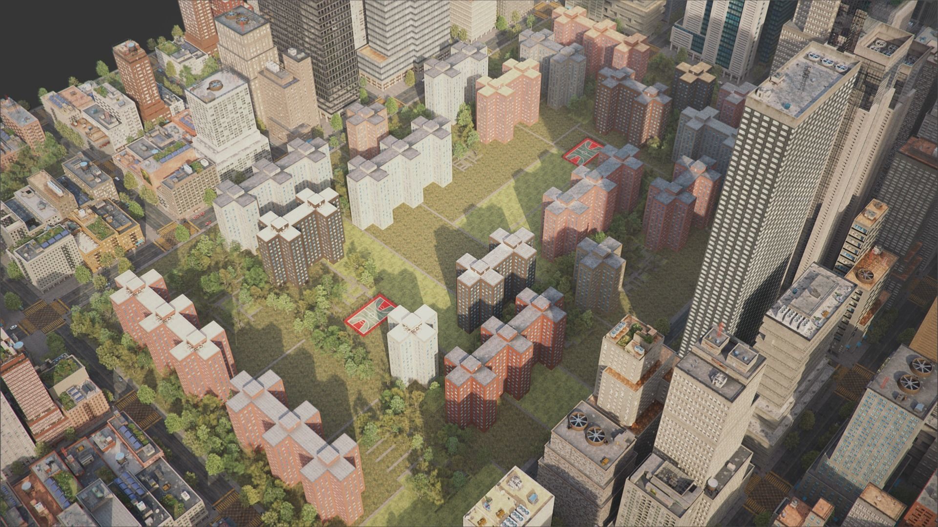 Realistic City S6-v2 MAYA Low-poly 3D model_15