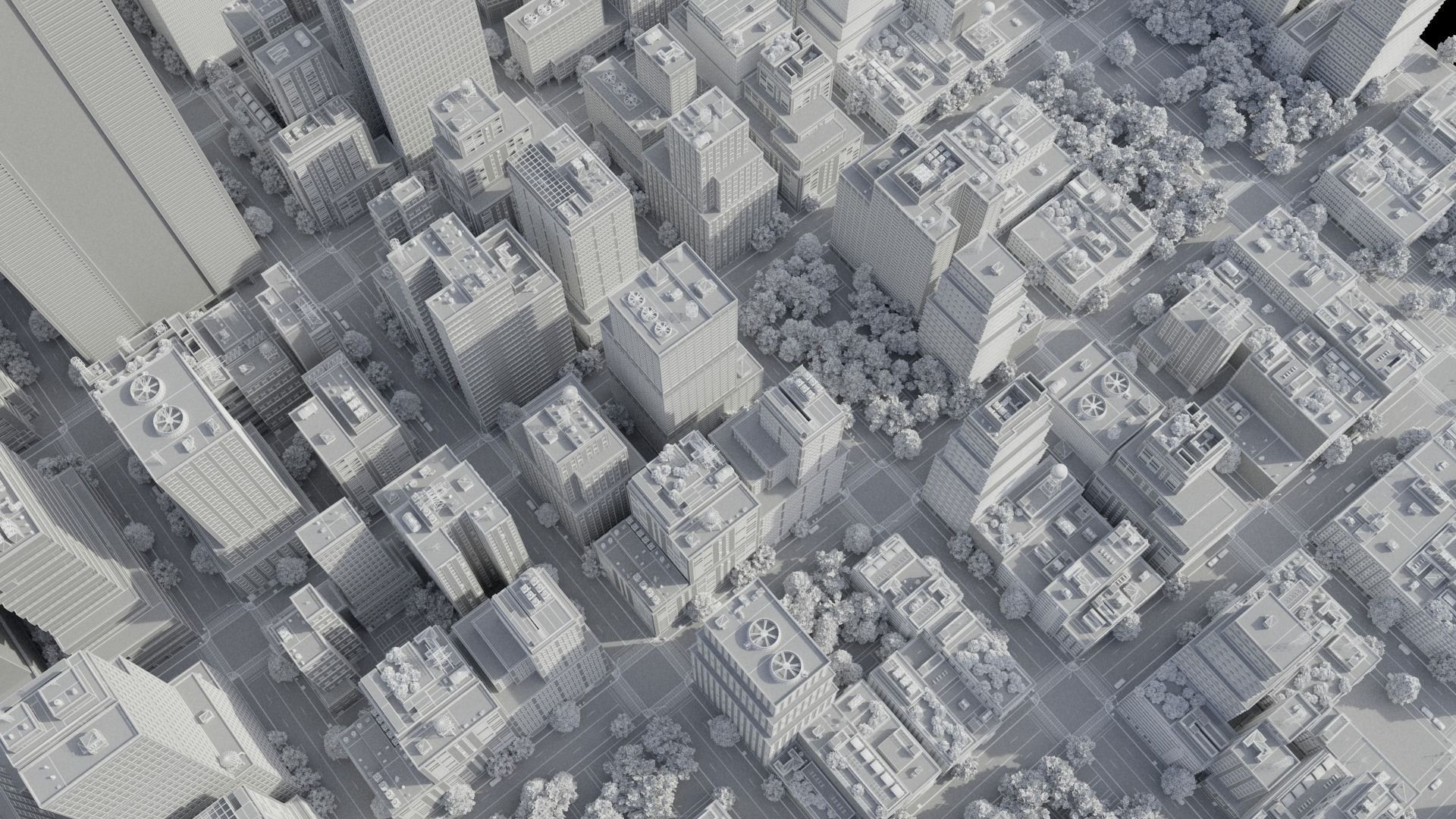 Realistic City S6-v2 MAYA Low-poly 3D model_50