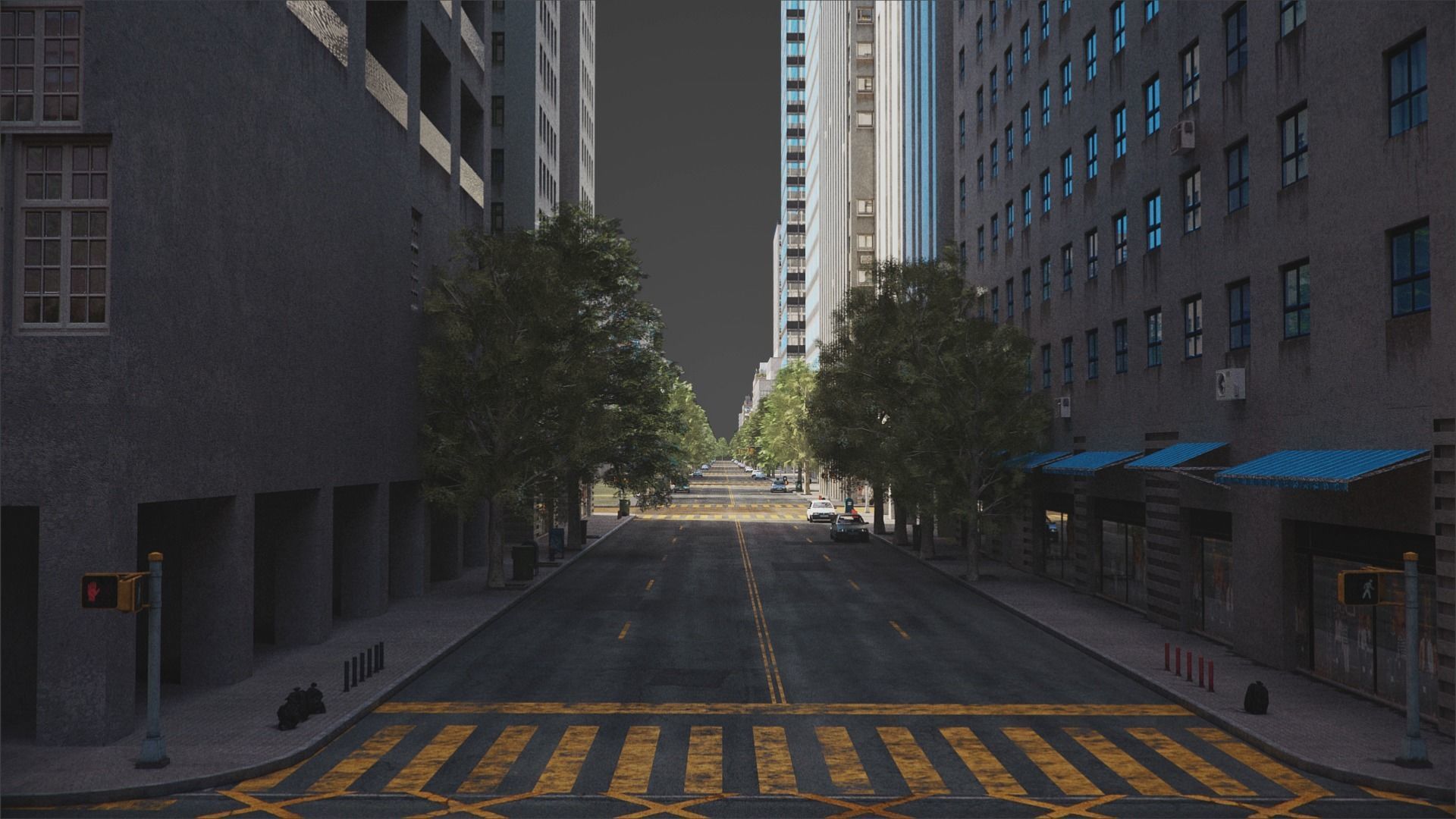 Realistic City S6-v2 MAYA Low-poly 3D model_24