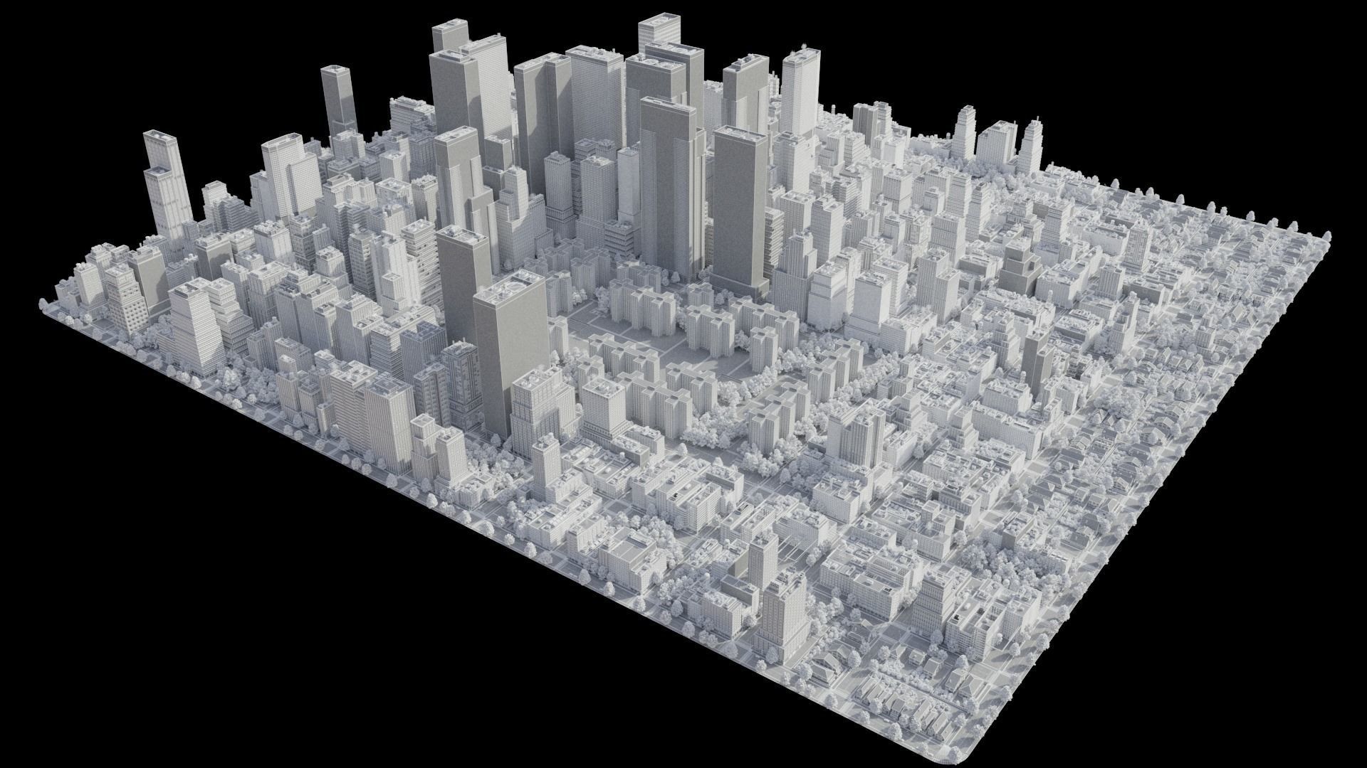 Realistic City S6-v2 MAYA Low-poly 3D model_29