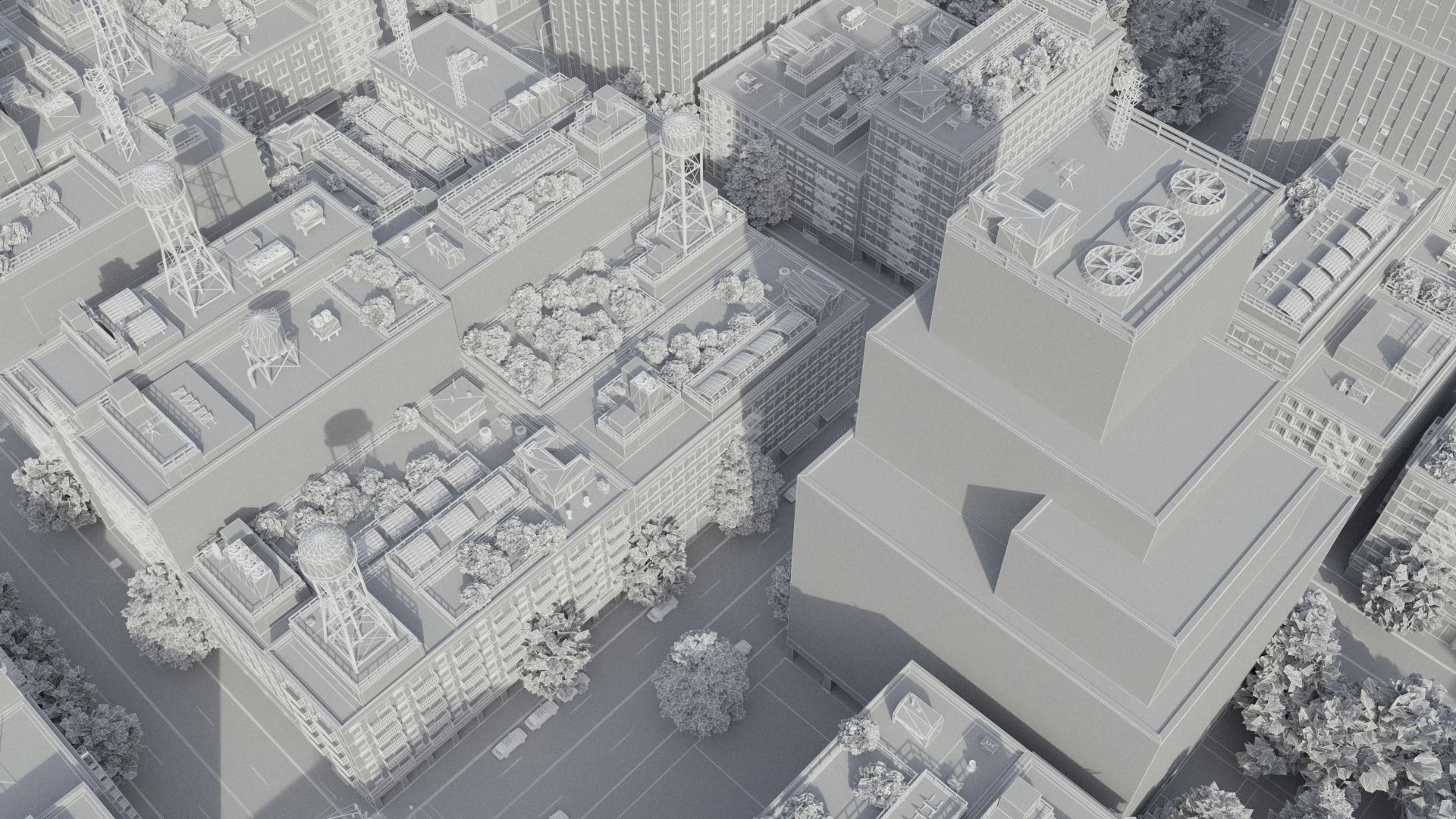 Realistic City S6-v2 MAYA Low-poly 3D model_38