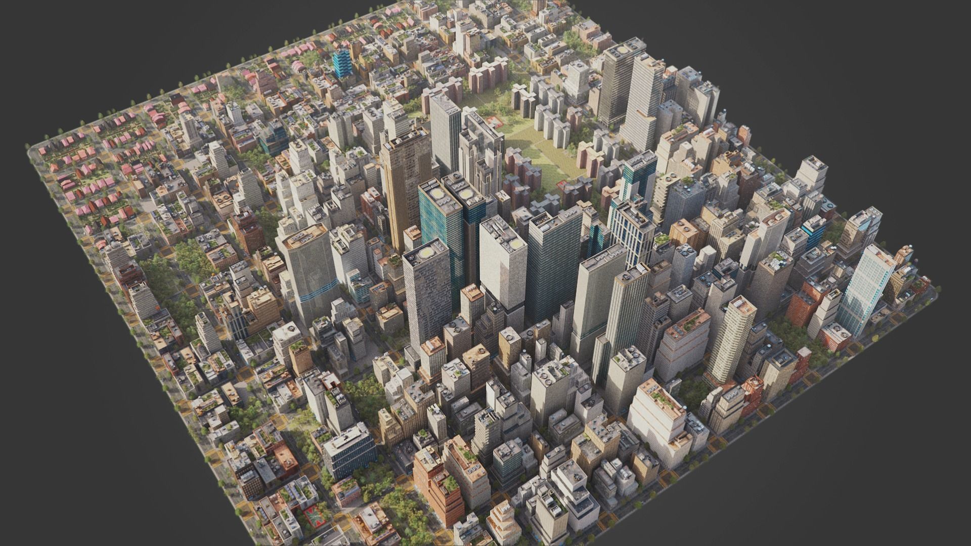 Realistic City S6-v2 MAYA Low-poly 3D model_7