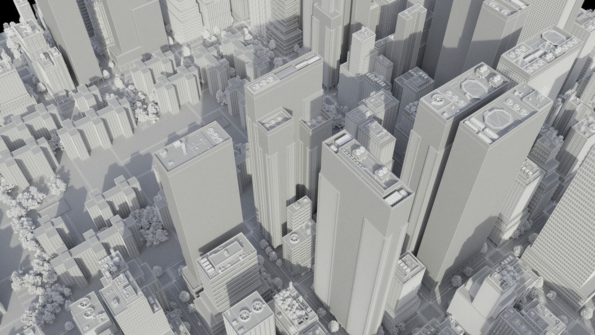 Realistic City S6-v2 MAYA Low-poly 3D model_34