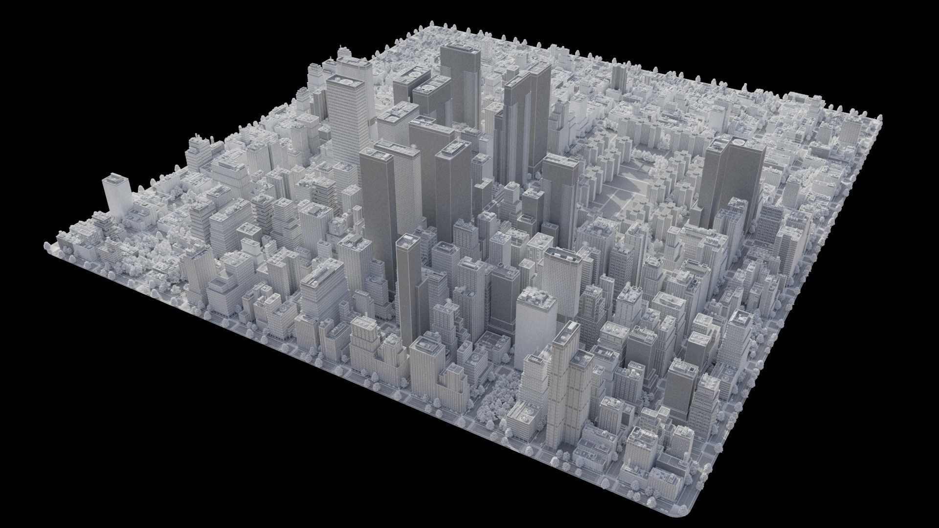 Realistic City S6-v2 MAYA Low-poly 3D model_33
