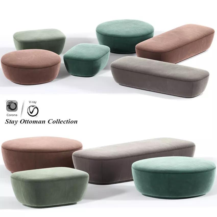 Stay Ottoman Collection 3D model