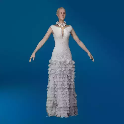 Dress for the bride 3d