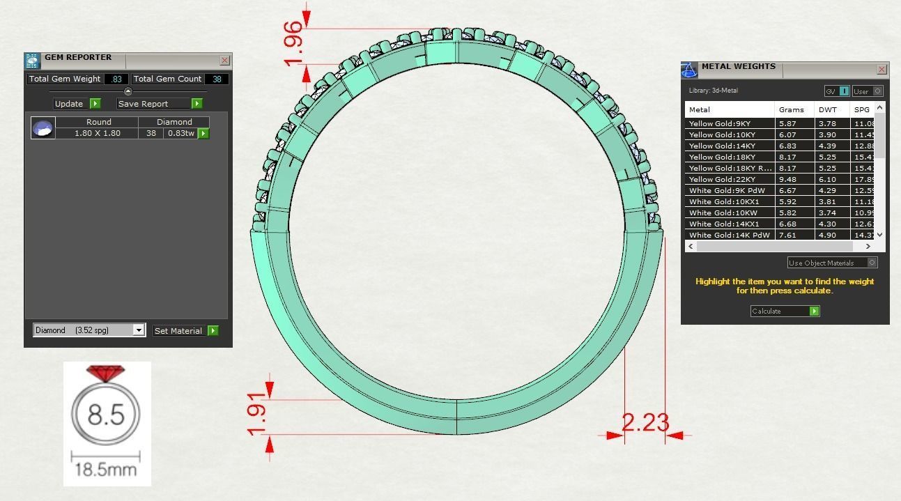 Cuban Ring 3D print model_9