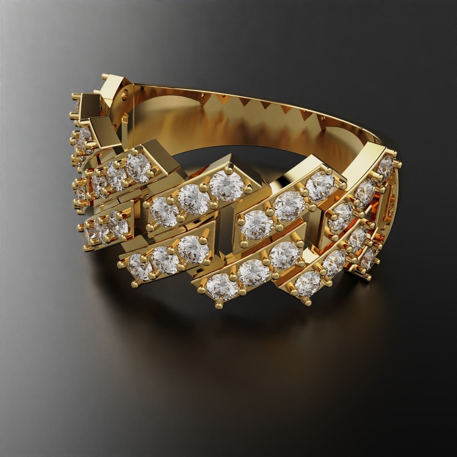 Cuban Ring 3D print model_4