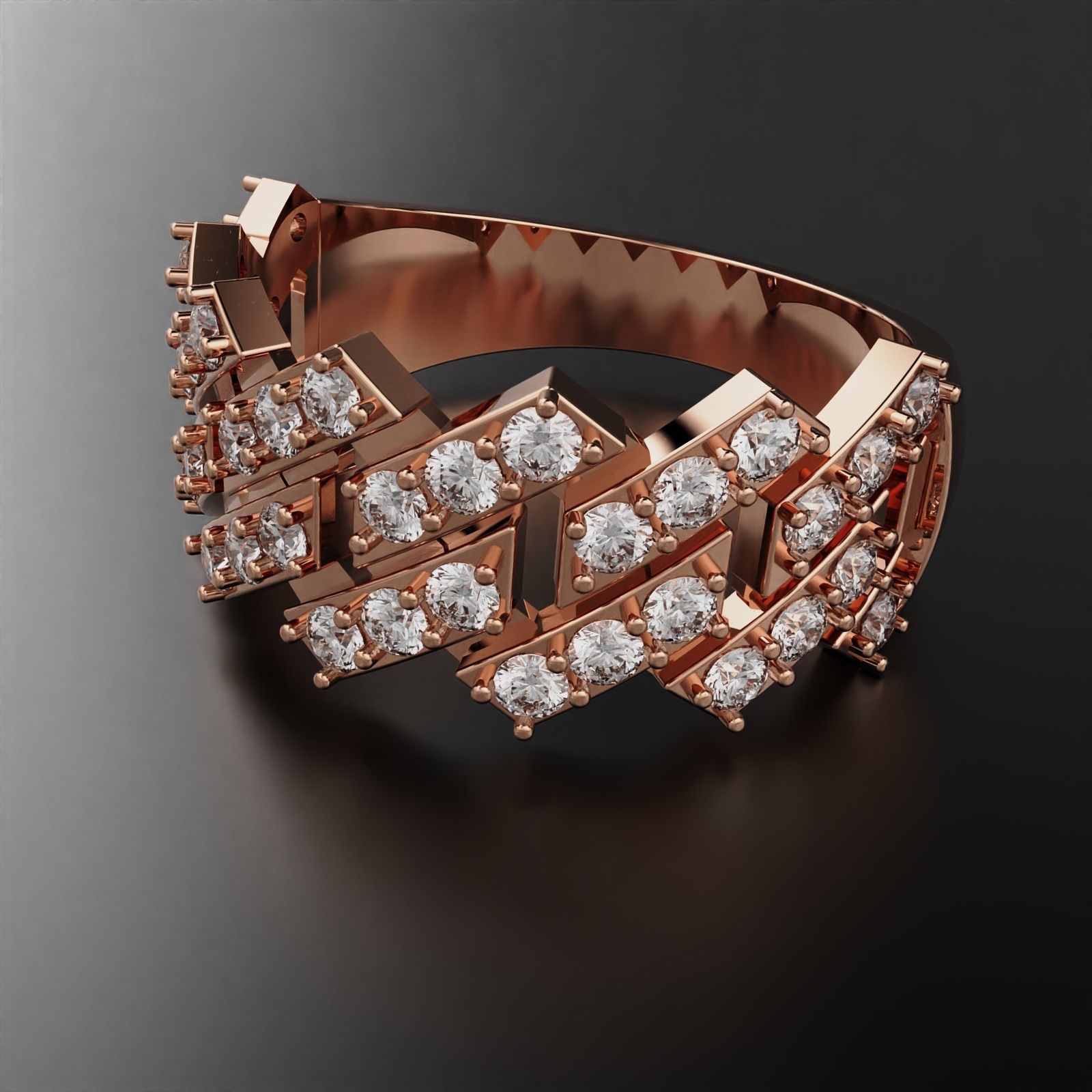 Cuban Ring 3D print model_5