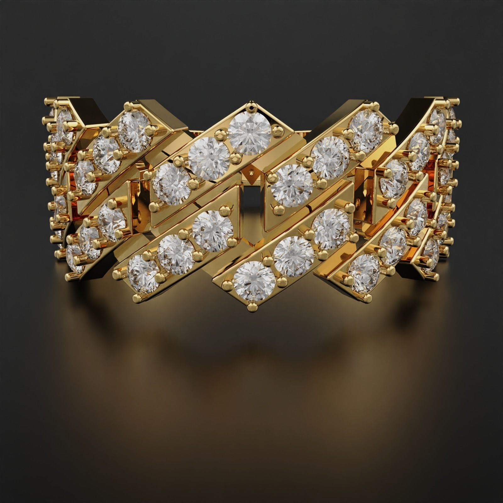 Cuban Ring 3D print model_1